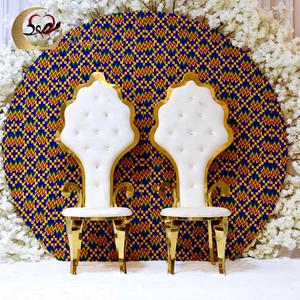 Modern Furniture Wedding Chairs With Stainless Steel Arm in Golden Color - Product Image 6