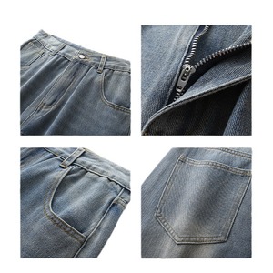 <span class=keywords><strong>Jeans</strong></span> Americanos de Mezclilla con Agujeros para <span class=keywords><strong>Hombre</strong></span>, Nuevos de Primavera y Otoño, de Marca, Holgados, de Pierna Recta, de Algodón Sólido, de Pierna Ancha - Product Image 6