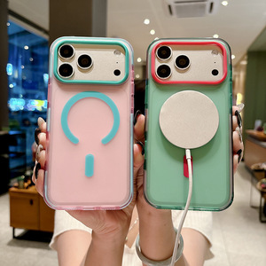 Coque antichoc colorée avec anneau magnétique intégré pour chargement sans fil, protection intégrale pour iPhone 18 17 16 <span class=keywords><strong>15</strong></span> Pro Max - Product Image 3