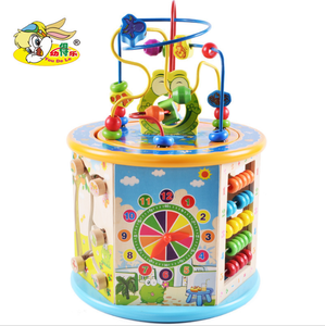 Bambini educazione multifunzionale scatola di <span class=keywords><strong>perline</strong></span> giocattolo in legno a sei lati grandi <span class=keywords><strong>perline</strong></span> animali - Product Image 3