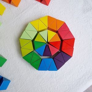 Tam Giác Lớn Cầu Vồng Bằng Gỗ Xây Dựng Khối Trẻ Em Giáo Dục Sớm Trí Tưởng Tượng Cầu Vồng Khối Đồ Chơi - Product Image 2