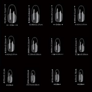 120 faux ongles à presser, couvrance totale, formes Stiletto, Amande, Carré, Cercueil, French, capsules d'<span class=keywords><strong>extension</strong></span> d'ongles en <span class=keywords><strong>gel</strong></span> à retirer par trempage - Product Image 5
