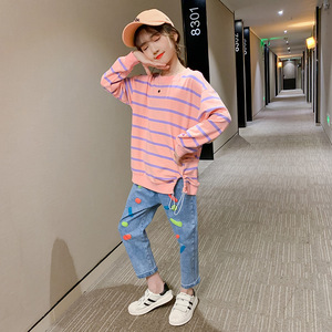 Conjuntos de Ropa de Marca para Niños y Mujeres, Chándal para Niñas con Pantalones Vaqueros de Shanghái - Product Image 3