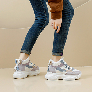 Chaussures de sport décontractées en peluche pour femmes, nouvelle mode automne-hiver, confortables et chaudes, style baskets de marche - Product Image 6