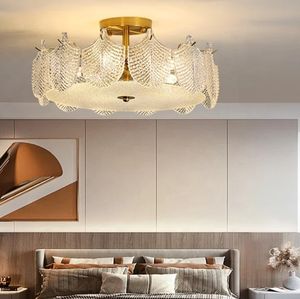 OEM Venta caliente interior de lujo de cristal dormitorio principal Super brillante hogar simple moderna Luz de techo de cristal - Product Image 1