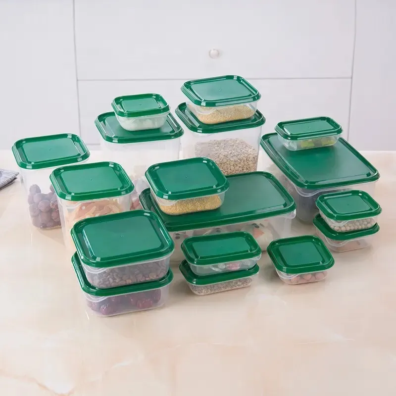 17Pcs Food Storage Container with Lids Stackable Food Storage Box