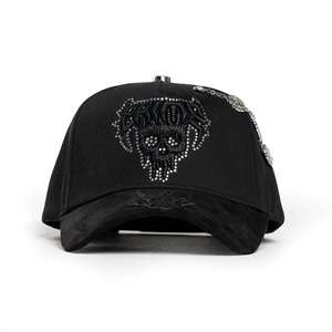 Gorra de Béisbol de 5 Paneles de Gamuza de Alta Calidad, Estilo El Barbas, Original de Halloween, Nueva, con Visera Curva Desgastada y Logotipo Bordado - Product Image 3