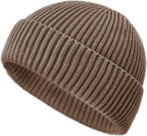 Bonnet de pêcheur unisexe en <span class=keywords><strong>laine</strong></span>, à revers court, style tricoté, chaud pour l'automne et l'hiver, avec logo personnalisé - Product Image 5