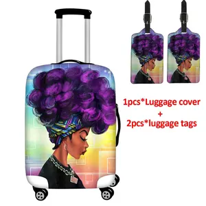 新型行李盖的黑色艺术非洲女孩印刷定制行李盖