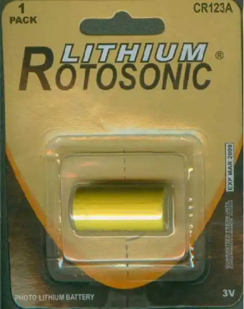 Batería de litio de 3 voltios Cr 123A Limno2 Cr123A Cr17345 1500Mah 1700mAh