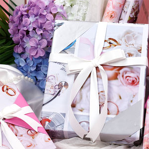 Factory Wholesale Birthday Volantine's Day Double-sided Luxury <b>Paper</b> <b>Roll</b> 43cm X 3m <b>Wrapping</b> <b>Paper</b> for Packaging - Product Image 6