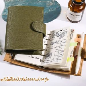 Cartera de Cuero A7 con Hojas Sueltas, Multifuncional, Estilo Vintage, para Negocios, Oficina, Agenda, Diario, Libreta de Contabilidad - Product Image 3
