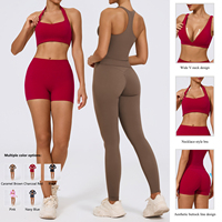 Nouvel Arrivage Ensemble de Yoga 2 Pièces Grande Taille pour Femme : Soutien-Gorge et Short de Compression Séchage Rapide, Doux comme du Beurre, Confortable pour l'Extérieur