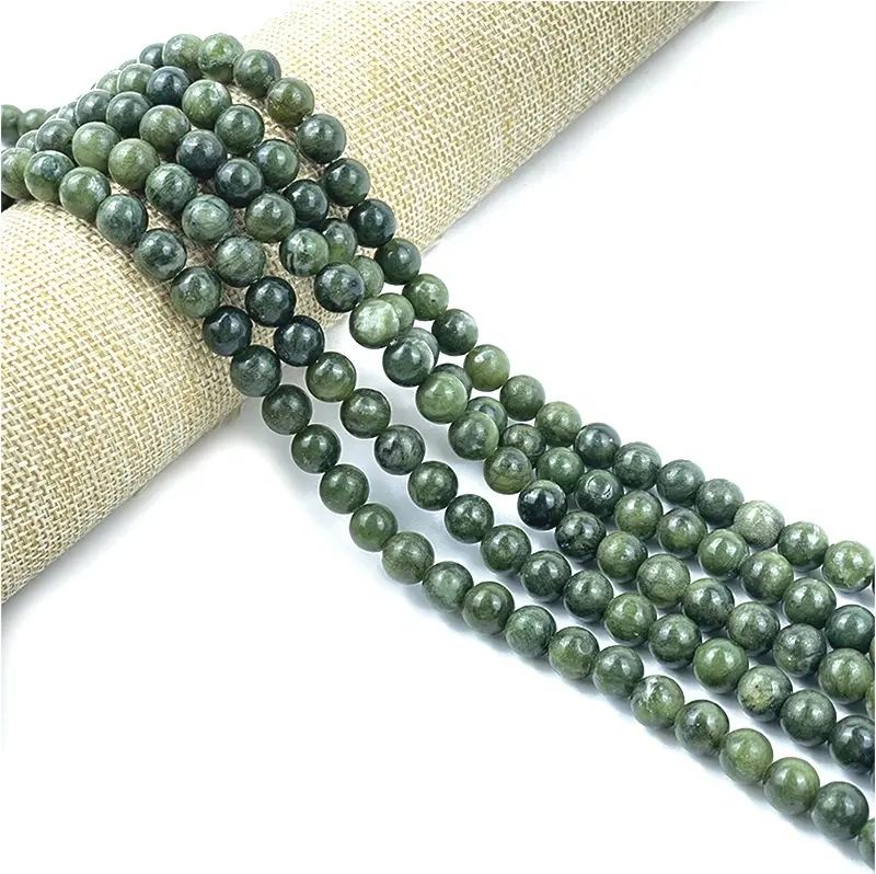 6 mm 8 mm 10 mm grüner jade geschnitzt einzigartigeredel Naturstein und Kristall handwerk lose Perle für Schmuckherstellung