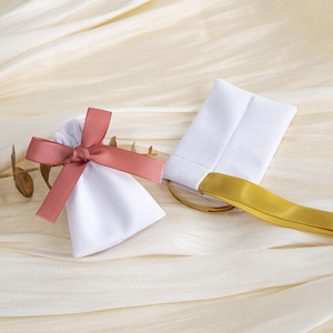 White <b>Drawstring</b> Velvet Bags 15x20cm Jewelry Packaging Gift Storage <b>Pouches</b> Rectangular Fabric Ring Bag - Product Image 5