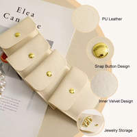 Sac cadeau en cuir artificiel avec logo personnalisé Sac pochette pour bijoux en cuir artificiel Emballage de bracelet, collier, bague Sac d'emballage pour bijoux en cuir artificiel