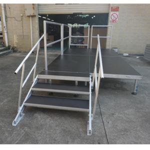 Scène de spectacle musicale extérieure portable à montage rapide, hauteur réglable, plateforme antidérapante, en alliage d'aluminium léger, facile à assembler - Product Image 3