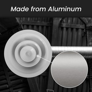 Diffuseur de plafond rond en aluminium Fourniture industrielle CVC Couvercle de conduit de climatisation pour bureau à domicile - Product Image 5
