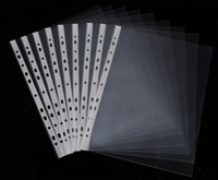 Vente en gros A4 sac de documents en plastique 11 trous PP dossier protecteur de papier transparent