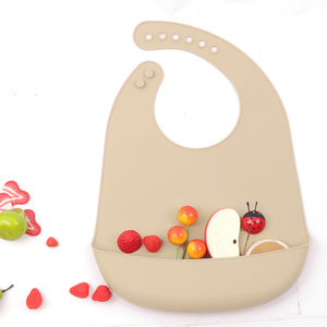BPA free FDA food grade waterproof easily <span class=keywords><strong>Ramasse</strong></span>-<span class=keywords><strong>miettes</strong></span> design girl and boy baby Silicone bibs - Product Image 6