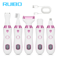 Digitaler Elektrischer Damen-Körperhaarrasierer Bikini-Trimmer Körperhaartrimmer und Barttrimmer Set Gesichtshaarentferner
