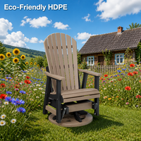 Chaise à bascule pivotante en HDPE personnalisée OEM, pour hôtel, villa, cour, design moderne, écologique, imperméable, chaise de patio portable