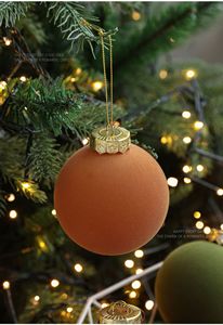 Set Ornamen Natal Burgundy Hijau Krem Terakota Emas Hiasan Gantung Pohon Natal Perlengkapan Pesta Liburan Natal - Product Image 6