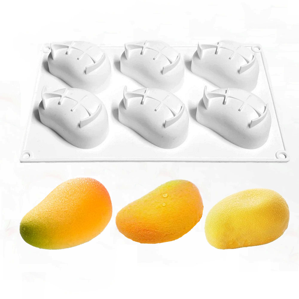 Silicone Schaal Voor Mousse - Mango Vormige 3D Gelei Malen