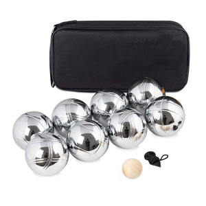 Set <span class=keywords><strong>de</strong></span> <span class=keywords><strong>Pétanque</strong></span> 8 <span class=keywords><strong>Boules</strong></span> en Acier Inoxydable 72mm, Haute Résistance, Durable, Argent, avec Sac en Polyéthylène et Emballage Carton - Product Image 5