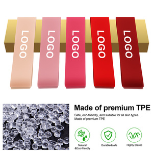 Sangle d'étirement des orteils en TPE rouge dégradé personnalisable, bande élastique de résistance pour les doigts, pour l'exercice de rééducation des membres - Product Image 2