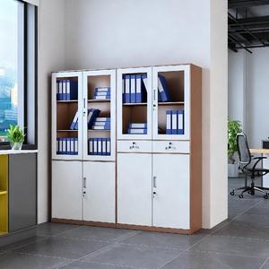 Đen <span class=keywords><strong>2</strong></span> kính Swing cửa văn phòng đồ nội thất kim loại lưu trữ tủ tập tin với <span class=keywords><strong>2</strong></span> ngăn kéo giữa để lưu trữ hồ sơ - Product Image 6