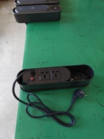 Enchufe de Corriente Giratorio para Escritorio, 2 Tomas de Corriente EU Frontales, Cargador Inalámbrico USB-A Tipo-C, 2 Tomas de Corriente Universales Multifunción Traseras