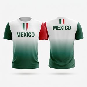 Mexico Theme Football <b>Shirt</b> Quick Dry Green Theme Soccer Jersey Bulk Supply for Local Soccer Leagues - Product Image 1