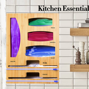 Factory Direct Gallon Quart Snack Bamboo Sandwich Bag Organizer Bamboo Food Ziplock Bag Storage Organizer