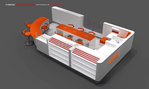 Mueble de Salón de Diseño Moderno en Acero Inoxidable Dorado, Acabado Personalizable, Mueble de Pedicura y Kiosco de Exhibición OEM - Product Image 5