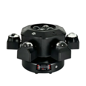 LED Full-color Bee Eye 6-Arm Laser Light Rotating Atmosphere Strobe DMX512 Stage <b>Lighting</b> for KTV <b>Disco</b> Bar Club <b>Party</b> - Product Image 2