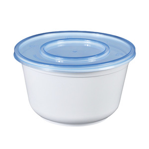 Japanese Style Round Bowl Disposable Food Container PP Microwaveable With Lid Thickened Leak Proof Takeaway Noodle Box - Product Image 2