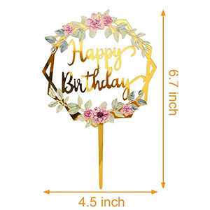 Decorazioni <span class=keywords><strong>per</strong></span> <span class=keywords><strong>Torte</strong></span> <span class=keywords><strong>di</strong></span> <span class=keywords><strong>Compleanno</strong></span>, Topper Dorati, <span class=keywords><strong>Accessori</strong></span> in Acrilico <span class=keywords><strong>per</strong></span> Decorazione <span class=keywords><strong>Torte</strong></span> - Product Image 6