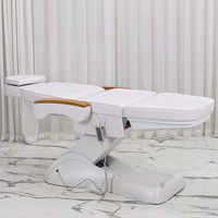 Lit électrique esthétique à 3 moteurs de style européen Salon de beauté Spa Table de massage médical Chaise de podologie pour les traitements de spa du visage