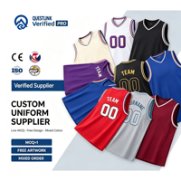 Maillot de basket-ball personnalisé en mesh sublimé, fabrication directe QuestLink, séchage rapide, respirant, uniforme d'équipe