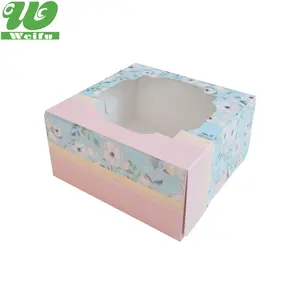 Gemakkelijk Te Dragen Hot Koop Pop Up Stijl Waar Cake Dozen In Bulk Souffle Taart Zoete Bakkerij Verpakking doos Met Handvat