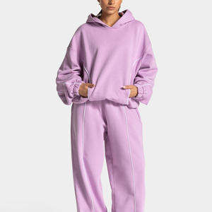 Logotipo personalizado blanco contraste costuras <span class=keywords><strong>sudadera</strong></span> 100% algodón <span class=keywords><strong>Oversize</strong></span> Boxy Fit Loungewear Hoodie Casual Crop Hoodie con bolsillo oculto - Product Image 5