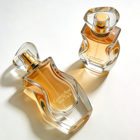 Flacon diffuseur de parfum en verre carré de luxe de haute qualité 30ml 50ml avec bouchon épais, flacons vides pour huiles parfumées et parfums, avec boîte