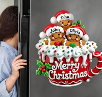 2025 personnalisé logo personnalisé nom promotionnel Uv Dtf fenêtre décalcomanie réfrigérateur décorations autocollants de noël