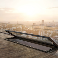 Puits de lumière sur mesure en aluminium pour véranda de villa, éclairage professionnel avec portes et fenêtres en PVC et verre acrylique, utilisation électrique