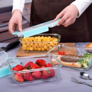 en <span class=keywords><strong>verre</strong></span> boîte de conteneur de stockage pour la nourriture avec couverts durable couvercle hermétique en <span class=keywords><strong>verre</strong></span> boîte à lunch - Product Image 4