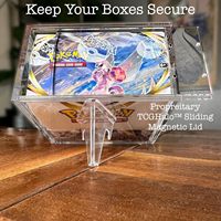 Boîte de rangement en acrylique (lot de 3) avec couvercle magnétique coulissant, boîte de protection en acrylique pour cartes Pokémon, boîte de présentation pour cartes Pokémon