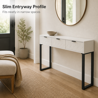 Table console moderne et élégante personnalisable avec cadre en métal MDF durable, hauteur réglable pour salon, entrée, hôtel, villa