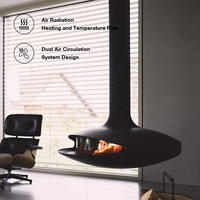 Cheminée suspendue décorative d'intérieur MEISU.CH en verre OEM, poêle à bois, chauffage par flamme, 800 mm