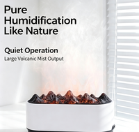 Humidificateur à Arôme Flamme Volcanique Alimenté par USB avec Lumière Nocturne LED Douce, Silencieux et Anti-Fuite pour la Maison, le Bureau et la Chambre